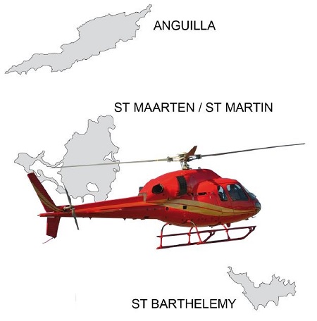 Air St. Maarten Helicopter Charter Service between St. Maarten St. Barths Anguilla
